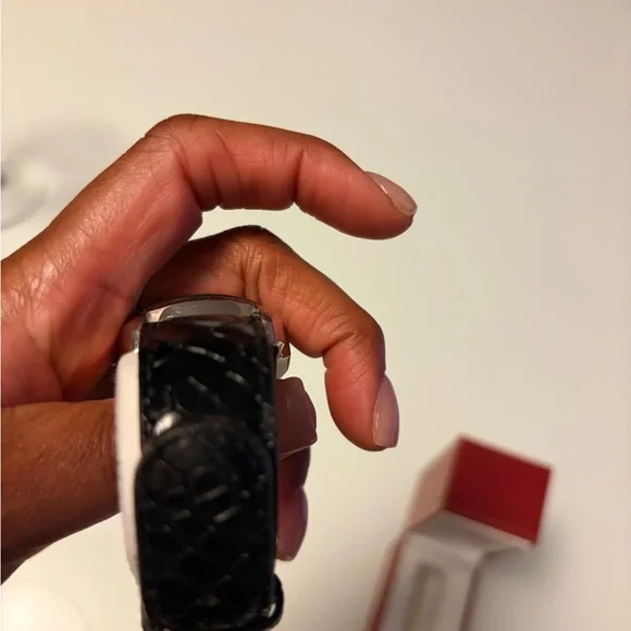 Women’s Invicta Swiss Diamond-Style Silver Watch with Black Leather Strap - Picture 6 of 9